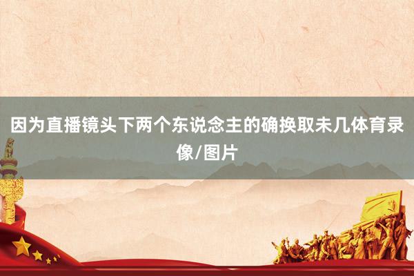 因为直播镜头下两个东说念主的确换取未几体育录像/图片