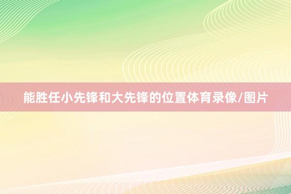 能胜任小先锋和大先锋的位置体育录像/图片