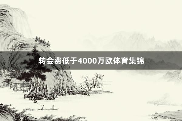 转会费低于4000万欧体育集锦