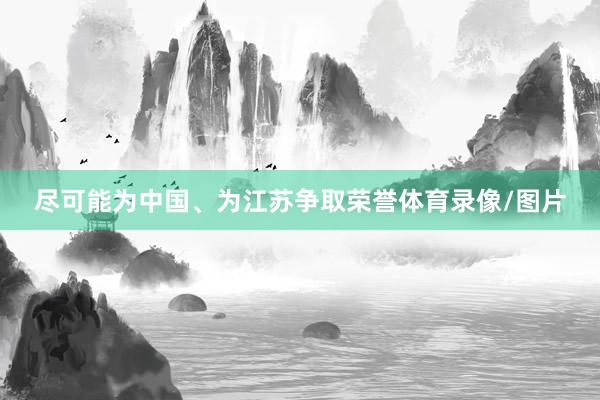 尽可能为中国、为江苏争取荣誉体育录像/图片