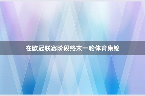 在欧冠联赛阶段终末一轮体育集锦