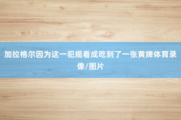 加拉格尔因为这一犯规看成吃到了一张黄牌体育录像/图片