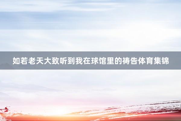 如若老天大致听到我在球馆里的祷告体育集锦