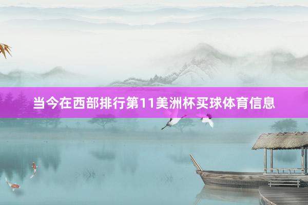 当今在西部排行第11美洲杯买球体育信息