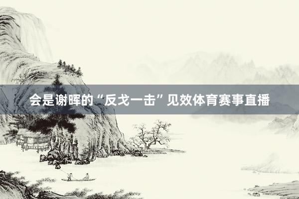 会是谢晖的“反戈一击”见效体育赛事直播