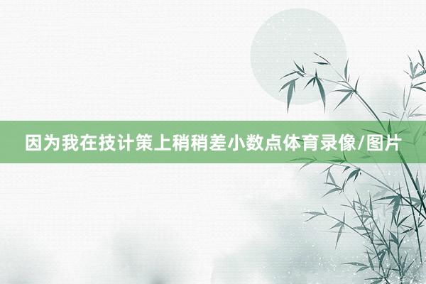 因为我在技计策上稍稍差小数点体育录像/图片