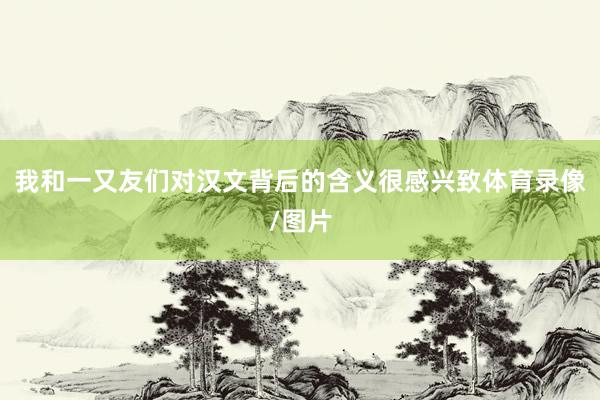 我和一又友们对汉文背后的含义很感兴致体育录像/图片