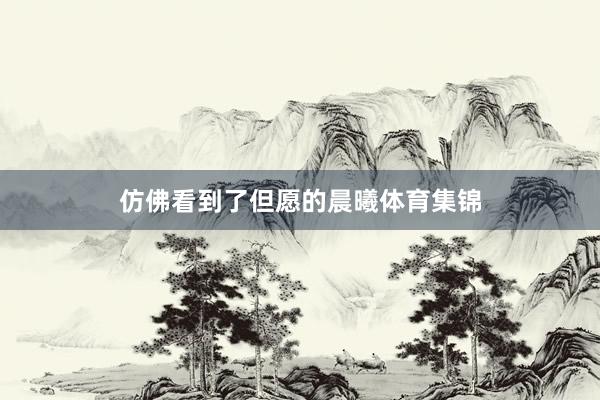 仿佛看到了但愿的晨曦体育集锦