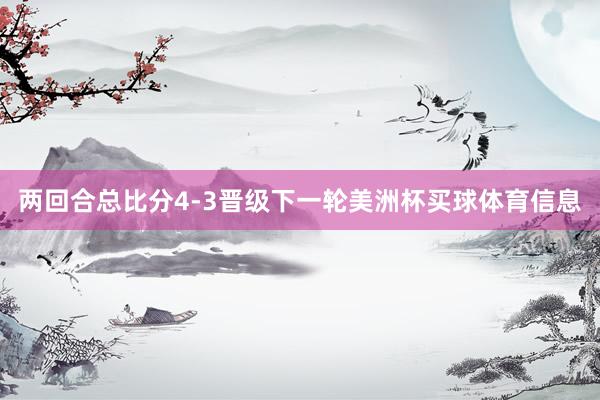 两回合总比分4-3晋级下一轮美洲杯买球体育信息