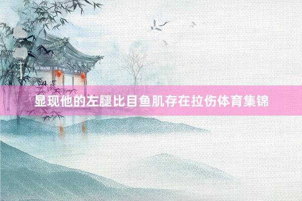 显现他的左腿比目鱼肌存在拉伤体育集锦