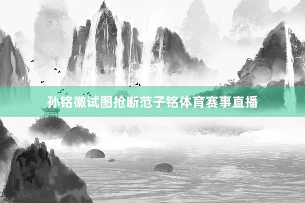孙铭徽试图抢断范子铭体育赛事直播