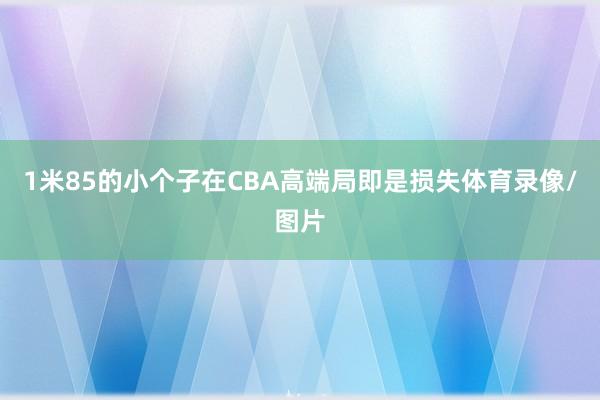 1米85的小个子在CBA高端局即是损失体育录像/图片