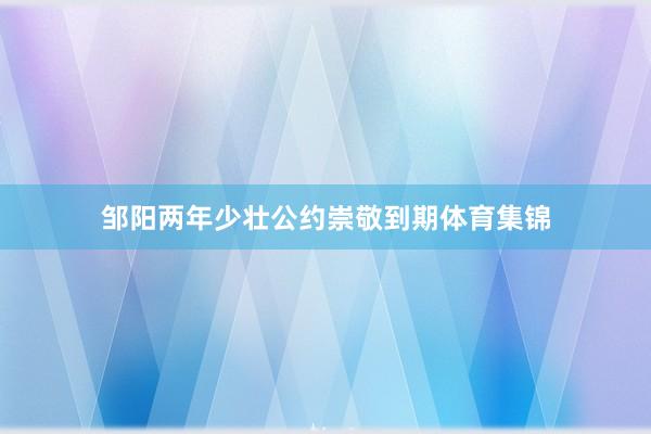 邹阳两年少壮公约崇敬到期体育集锦