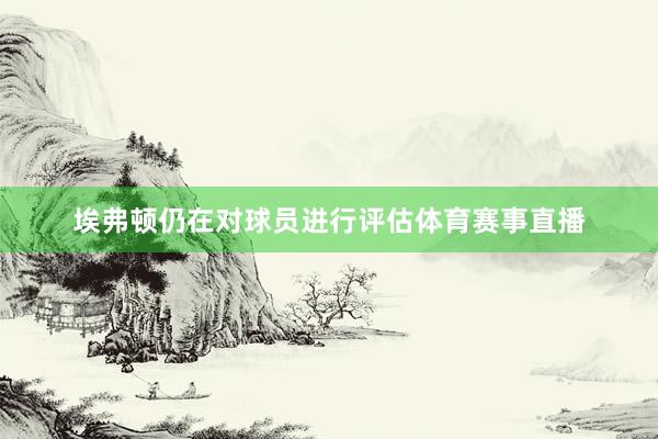 埃弗顿仍在对球员进行评估体育赛事直播