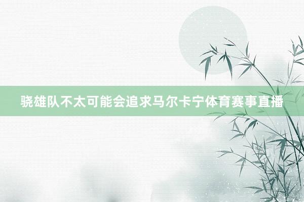 骁雄队不太可能会追求马尔卡宁体育赛事直播