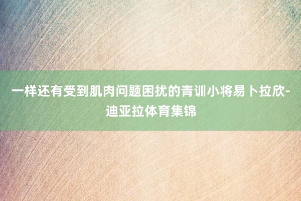 一样还有受到肌肉问题困扰的青训小将易卜拉欣-迪亚拉体育集锦