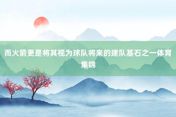 而火箭更是将其视为球队将来的建队基石之一体育集锦