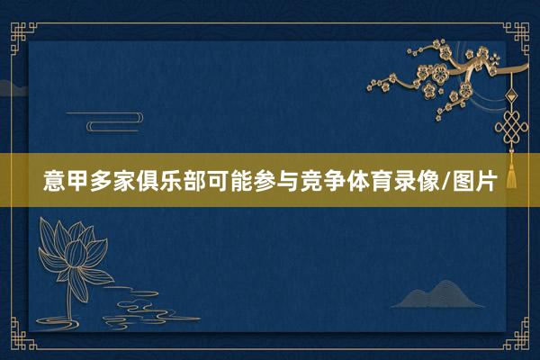 意甲多家俱乐部可能参与竞争体育录像/图片