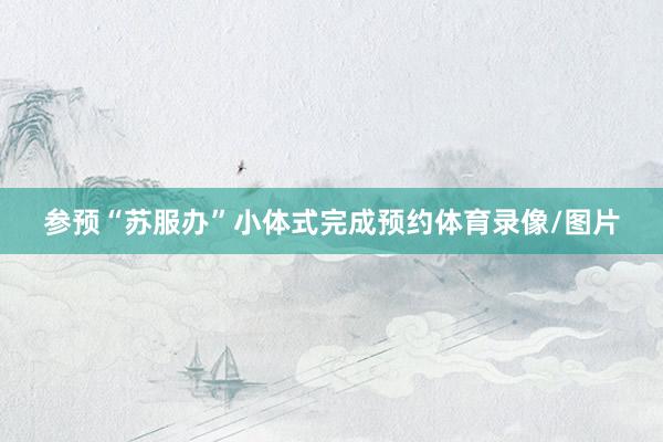 参预“苏服办”小体式完成预约体育录像/图片