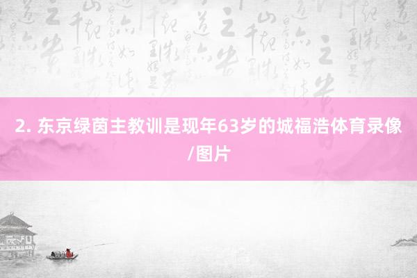 2. 东京绿茵主教训是现年63岁的城福浩体育录像/图片