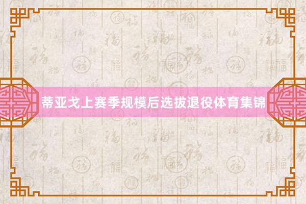 蒂亚戈上赛季规模后选拔退役体育集锦