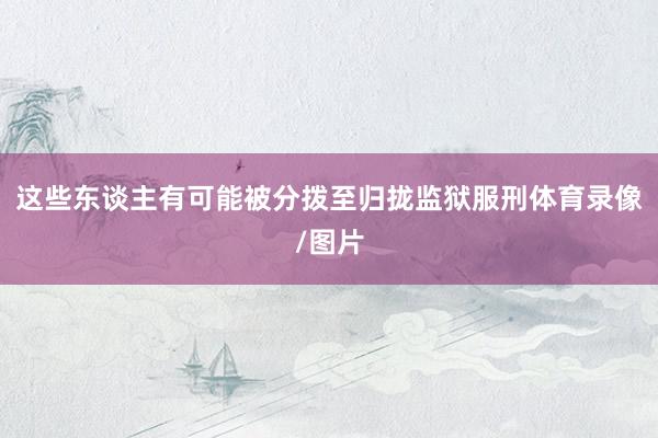 这些东谈主有可能被分拨至归拢监狱服刑体育录像/图片