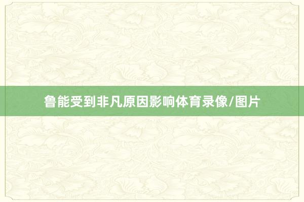 鲁能受到非凡原因影响体育录像/图片