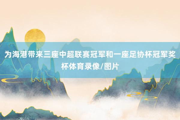 为海港带来三座中超联赛冠军和一座足协杯冠军奖杯体育录像/图片
