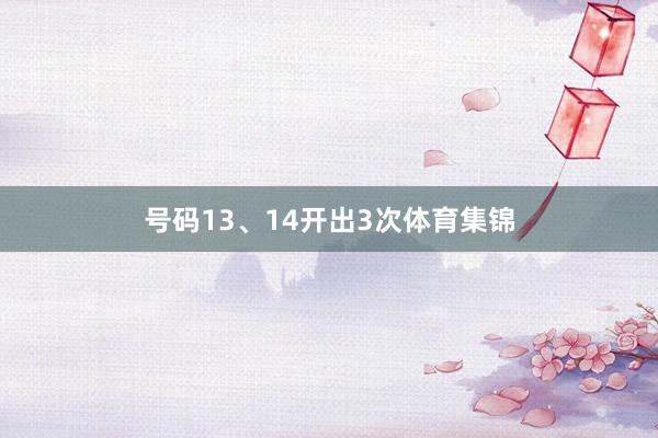 号码13、14开出3次体育集锦