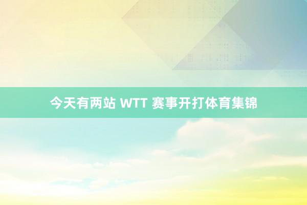 今天有两站 WTT 赛事开打体育集锦