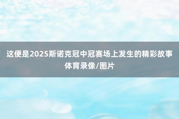 这便是2025斯诺克冠中冠赛场上发生的精彩故事体育录像/图片