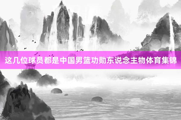 这几位球员都是中国男篮功勋东说念主物体育集锦