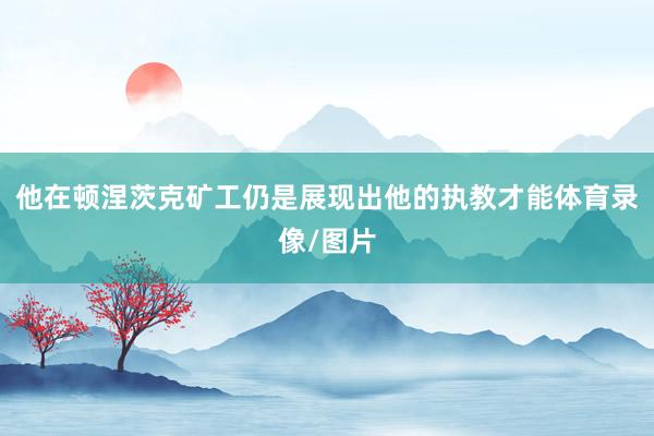 他在顿涅茨克矿工仍是展现出他的执教才能体育录像/图片