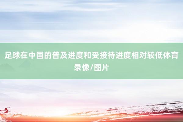 足球在中国的普及进度和受接待进度相对较低体育录像/图片