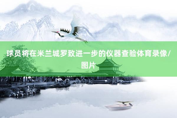 球员将在米兰城罗致进一步的仪器查验体育录像/图片