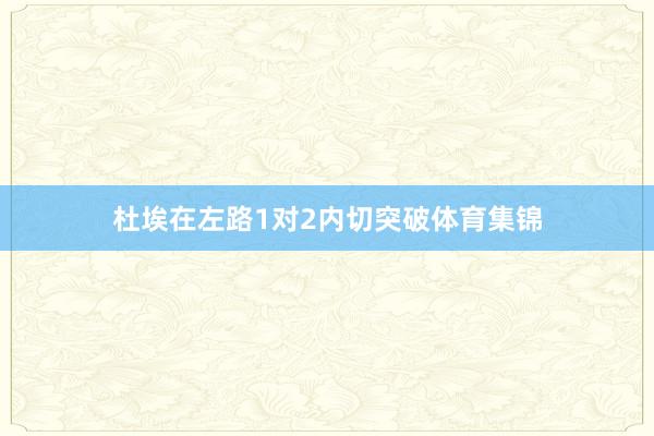 杜埃在左路1对2内切突破体育集锦