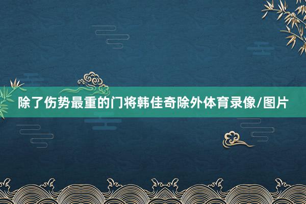 除了伤势最重的门将韩佳奇除外体育录像/图片